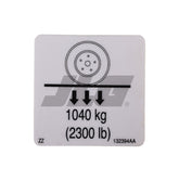 132394 Wheel Load Label | Skyjack